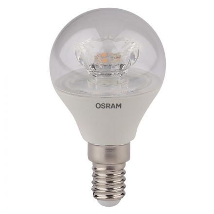 Лампа светодиодная LED 5.4Вт Е14 LS CLP40 тепло-белый прозрачная шар Osram