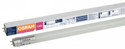 Лампа светодиодная LED 20Вт G13 4000К 1800лм трубка 230V FR Т8 (замена 58Вт) 1,5м OSRAM LS двустороннее подключение
