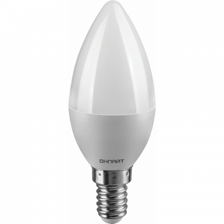 Лампа светодиодная LED 8вт Е14 дневной матовая свеча