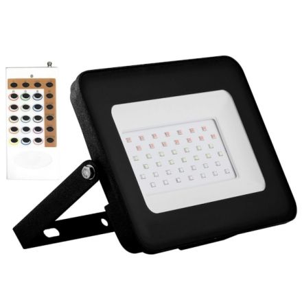 Прожектор светодиодный ДО-30w RGB с пультом дистанционного управления IP65