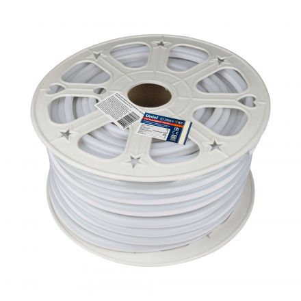 ULS-N21-2835-120LED/m-8mm-IP67-220V-8W/m-50M-WW Светодиодная гибкая герметичная лента. NEON. Бобина 50 м. Теплый белый свет (3000К). TM Uniel