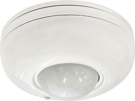 Датчик движения ИК потолочный 1200w 360 гр. 6м IP20 белый