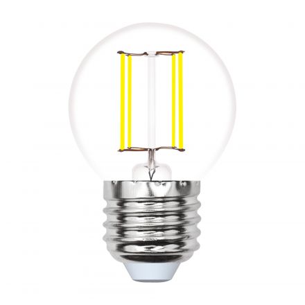 Лампа светодиодная с трехступенчатым диммером 100-50-10 LED 5вт 175-250В шар 420Лм Е27 3000К Uniel Multibrigh филамент