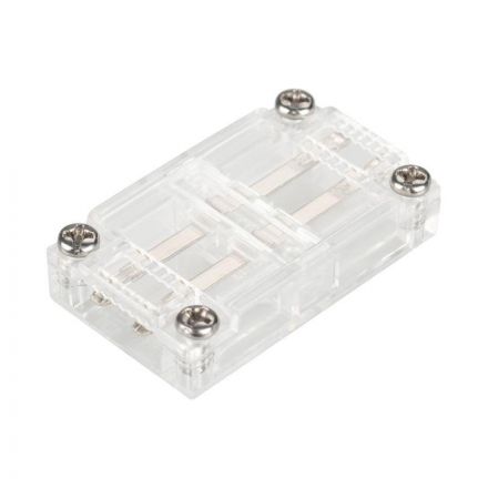 Коннектор прямой для ленты ARL-50000PV (15.5x6mm) прозрачный (ARL, Пластик)