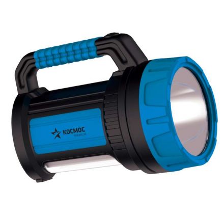 Фонарь-прожектор аккумуляторный KOSACCU9107WUSB, 7W LED + 20 SMD x 0,5 WLED, аккум. 4V 4Ah, 420Lm -  6 часов, 380Lm - 10 часа, Космос