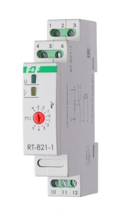 Терморегулятор RT-821-1 (-4°C-+5°C) на шину DIN, с датчиком RT на проводе, 16А