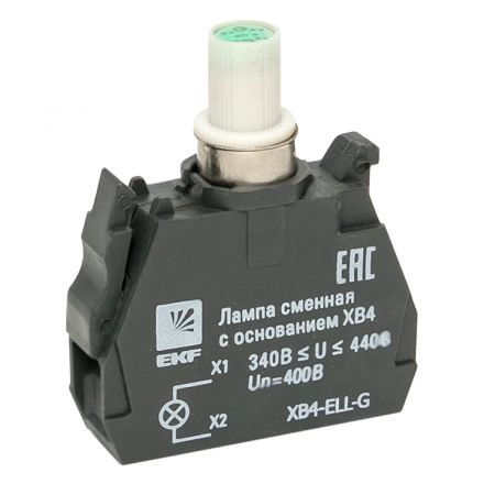 Лампа сменная c основанием XB4 зеленая 400В PROxima