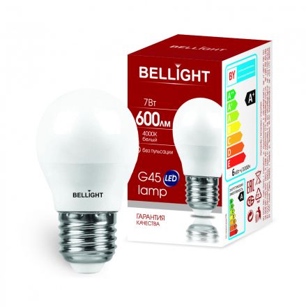 Лампа LED 7Вт 4000K 600Лм E27 IP 65 Шар Bellight