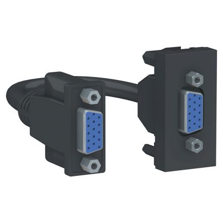 Розетка UNICA MODULAR HD15 female (VGA) 1 модуль антрацит