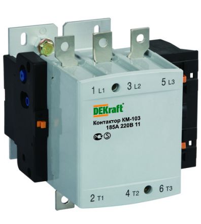 Контактор 225А 220В AC3 1НО 1НЗ КМ-103