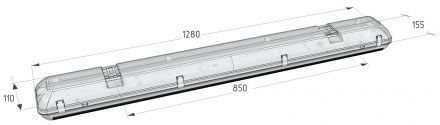 ДСП-40Вт, IP65, 5000К, 4900/490Лм, с авар.БАП     2часа, прозр.рас-ль, ССО-42