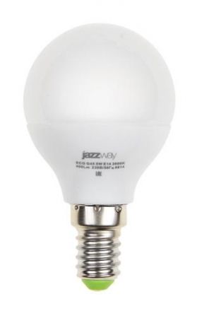 Лампа светодиодная LED 5Вт E14 400Лм белый матовая шар 230V/50Hz ECO