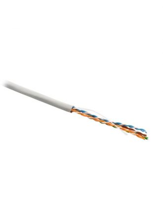 Витая пара UTP U/UTP категория 5e 4 пары 24 AWG одножильный LSZH серый (305м)