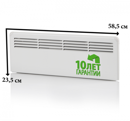 Конвектор 250W механический термостат IP21 235мм вилка