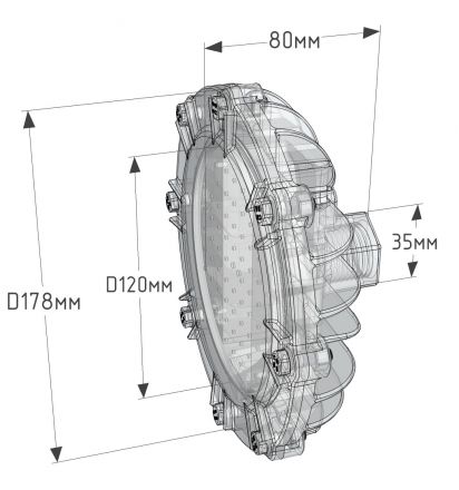 ДСП-28Вт, IP65, 3550Лм, 5000К, на крюк/трубу 3/4