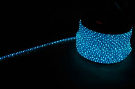 Дюралайт LEDх72/м синий/белый трехжильный кратно 2м бухта 50м