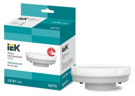 Лампа светодиодная T110 таблетка 18Вт 230В 4000К GX70