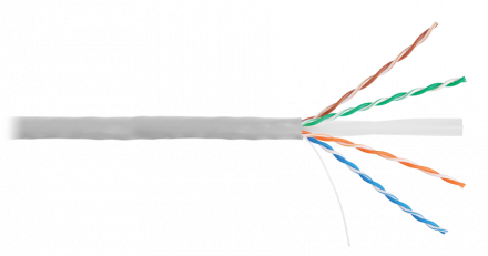Витая пара UTP 4 категория 6 4 пары 23 AWG одножильный (305м)