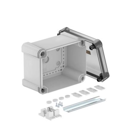 Распределительная коробка X10C, IP 67, 191х151х126 мм,сплошная стенка, прозрачная крышка, DIN-рейка