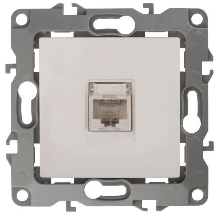Розетка информационная RJ45, Эра12, слоновая кость, 12-3107-02