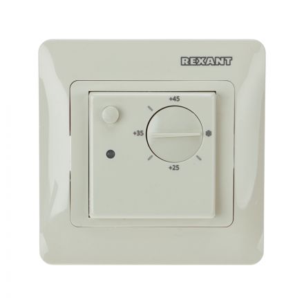 Терморегулятор механический RX-308G бежевый (совместим с Schneider серии Glossa)