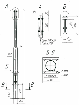 Опора круглоконическая НФК-3