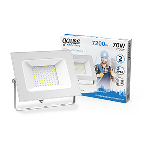 Прожектор светодиодный ДО-70 Вт 7200 Лм 6500К IP65 175-265 В белый LED Elementary Gauss