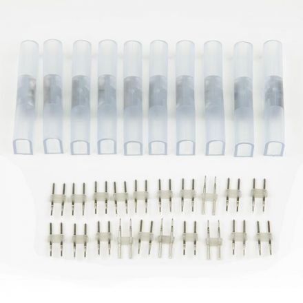 Соединитель контактный прямой для светодиодных лент UTC-K-12/N21 CLEAR 010 POLYBAG ULS-N21 NEON 2200 8x16мм 2 контакта Цвет прозрачный 10 штук в пакете TM Uniel