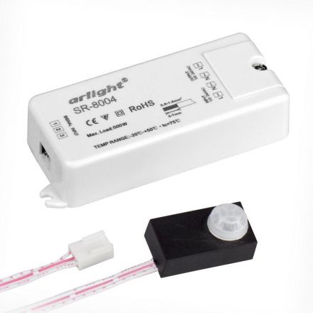Датчик SR-8004 black (220V, 500W, PIR-Sensor) (ARL, -)