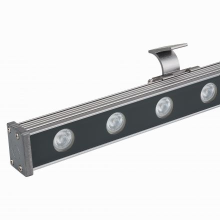 Светодиодный прожектор AR-LINE-1000S-18W-24V RGB (Grey, 30 deg, DMX512) (ARL, Закрытый)