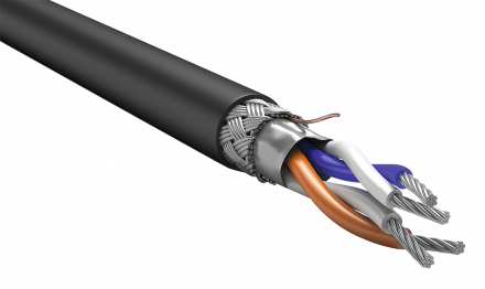 Кабель интерфейсный ITK RS-485 2х2х0.6 нг(А)-HF черный (200м)