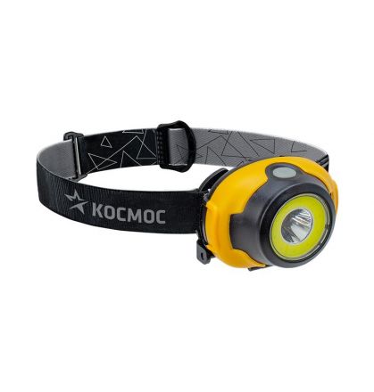 Фонарь налобный KocH103COBLED,  3W, 3 батарейки ААА, 140Lm, Космос