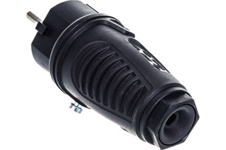 PCE Вилка каб 16A/250V/2P+E/IP54 корпус черный, маркер черный