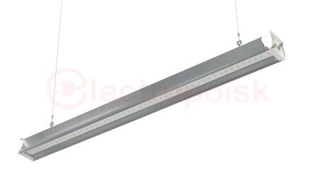 Светильник LED L-industry NEW 48Т 46Вт Д 4000K микропризм подвесн крепл IP54 облегч корпус