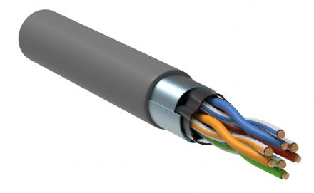 Витая пара F/UTP кат.5е 4 пары 24 AWG solid 305м PVC серый ITK