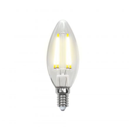 LED-C35-7,5W/NW/E14/CL GLA01TR Лампа светодиодная. Форма ''свеча'', прозрачная. Серия Air. Белый свет (4000K). Картон. ТМ Uniel
