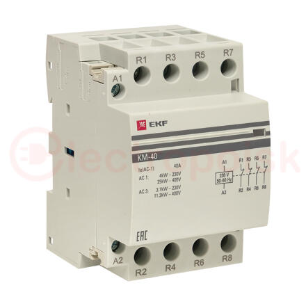 Контактор модульный КМ 40А 4NC (3 мод.) EKF PROxima