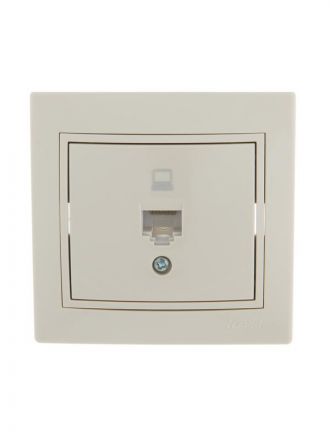 MIRA Розетка компьютерная RJ45 х 1 бежевая