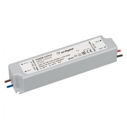 Блок питания ARPV-LV24035 (24V, 1.5A, 36W) (ARL, IP67 Пластик, 2 года)