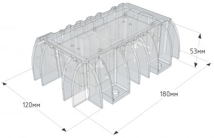 Светильник светодиодный ДБП-18Вт, IP65, 5000К, 1900Лм, 120°, 220В, Tunnel