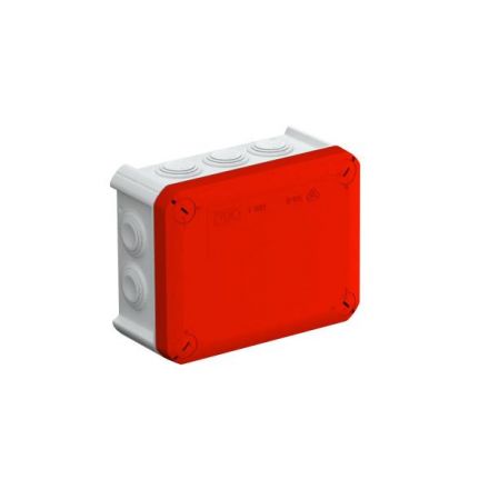 Коробка распаячная T100 150x116x67 красная крышка