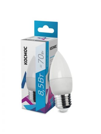Лампа светодиодная LED 8.5Вт CN 220В Е27 D37x99 4500K 720 лм белый Космос