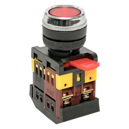 Кнопка ABLFS-22 с подсветкой красный NO+NC 230В PROxima