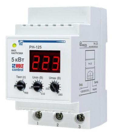 Реле напряжения РН-125 25А DIN
