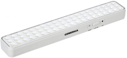 Светильник светодиодный аккумуляторный ДБА 1060 непостоянного действия 60LED 6ч 6Вт GENERICA