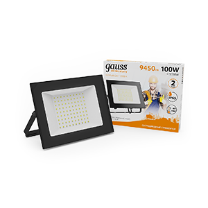 Прожектор светодиодный ДО-100 Вт 9450 Лм 3000К IP65 175-265 В черный LED Elementary Gauss