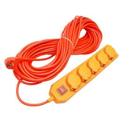 Удлинитель силовой 5х10м с выкл ПВС 3х1.5 16А IP44 У10-026