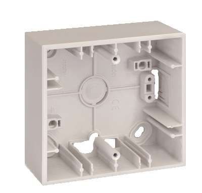 Коробка на 3 поста для открытой проводки, 86х93х37мм, S27Pl, сл.кость