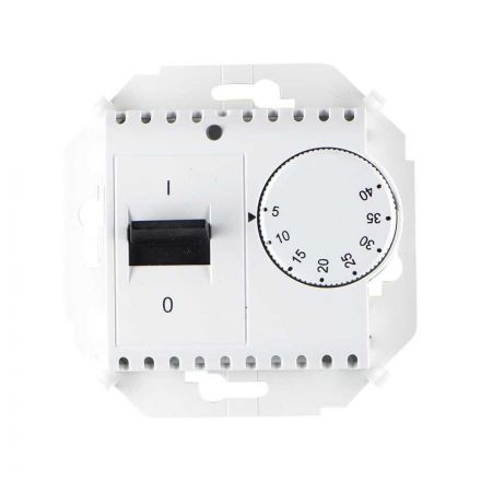 Simon15 Регулятор для теплого пола с зондом 16А 230В 3600Вт 5-40 гр. IP20 белый