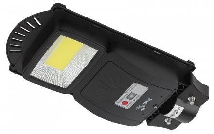Консольный светильник на солн. бат.,COB,20W,с датч. движения, ПДУ, 450 lm, 5000K, IP65